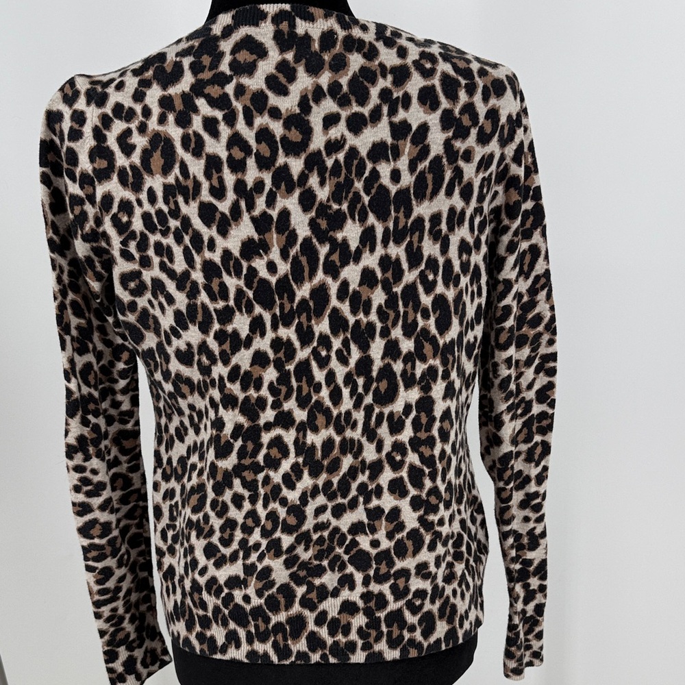 Old Navy 100% cotton Leopard Print Cardigan size small - Picture 4 of 9